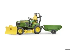 21049 Bruder Ohn Deere Zitmaaier Met Aanhanger En Tuinman