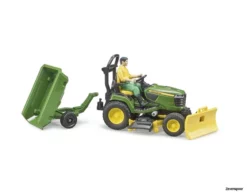 21049 Bruder Ohn Deere Zitmaaier Met Aanhanger En Tuinman -Modelfiguren Verkoop 2024 BR21049 3