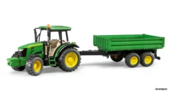 2108 Bruder John Deere 5115M + Bordwandanhänger