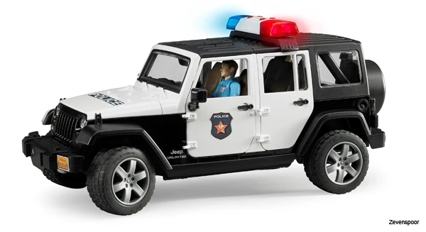 2526 Bruder Jeep Wrangler UR Polizei+L&S+Polizist 3 2526 Bruder Jeep Wrangler UR Polizei+L&S+Polizist - Afbeelding 3