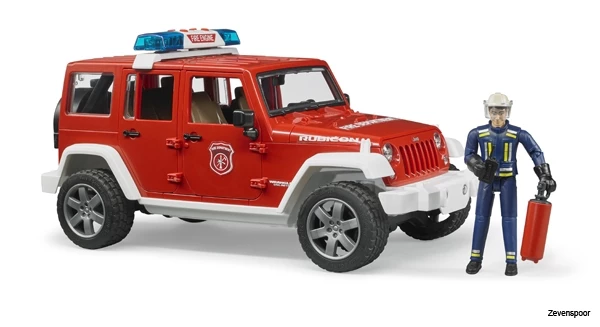2528 Bruder Jeep Wrangler Unlimited Rub. Feuerwehr 2 2528 Bruder Jeep Wrangler Unlimited Rub. Feuerwehr - Afbeelding 2