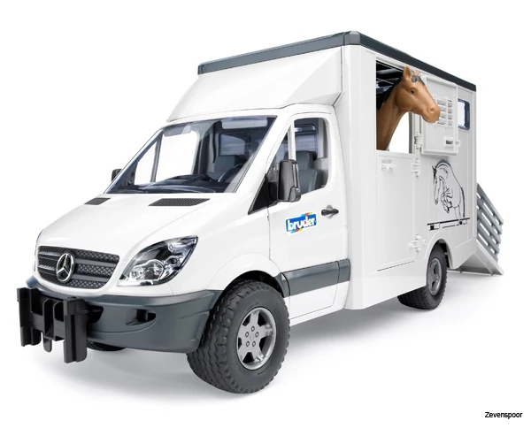 2533 Bruder MB Sprinter Tiertransporter Inklusive Pferd 4 2533 Bruder MB Sprinter Tiertransporter Inklusive Pferd - Afbeelding 4