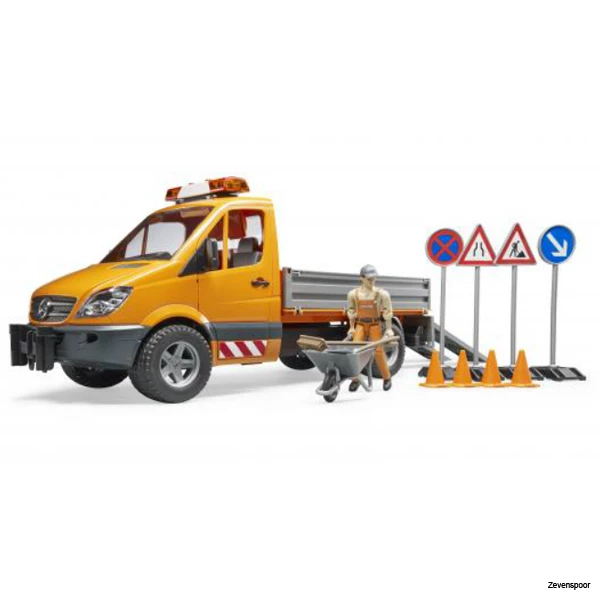 2537 Bruder MB Sprinter Wegenbouw Met Licht En Geluid 1:16 1 2537 Bruder MB Sprinter Wegenbouw Met Licht En Geluid 1:16