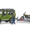 2589 Bruder Land Rover Defender Mit Anhänger