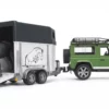 2592 Bruder Land Rover Defender+Anhänger+Pferd