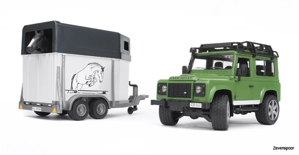 2592 Bruder Land Rover Defender+Anhänger+Pferd 2 2592 Bruder Land Rover Defender+Anhänger+Pferd - Afbeelding 2