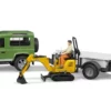 2593 Bruder Land Rover Defender Einachsanhänger