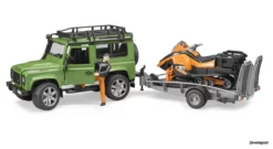 2594 Bruder Land Rover Defender Met Sneeuwscooter 1:16 -Modelfiguren Verkoop 2024 BR2594 7