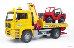 2750 Bruder MAN TGA Abschlepp-LKW Mit Geländewagen