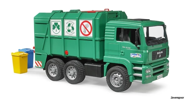 2753 Bruder MAN TGA Müll-LKW Grün 2 2753 Bruder MAN TGA Müll-LKW Grün - Afbeelding 2