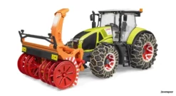 3017 Bruder Claas Axion 950+Schneeketten Und -fräse