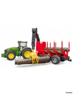 3054 Bruder John Deere 7930 Mit Rückeanhänger
