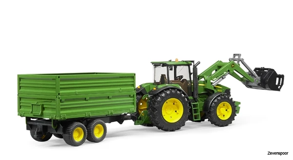 3055 Bruder John Deere 7930 M. Frontlader+ Tand.Anh. 2 3055 Bruder John Deere 7930 M. Frontlader+ Tand.Anh. - Afbeelding 2