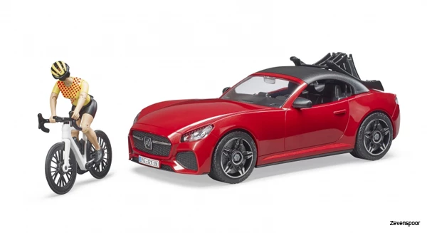 3485 Bruder BRUDER Roadster Mit Rennrad U. Radfahrer 1 3485 Bruder BRUDER Roadster Mit Rennrad U. Radfahrer