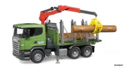 3524 Bruder SCANIA R-Serie Holztransport LKW,Ladekr.