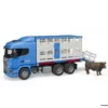 3549 Bruder Scania R-Serie Tiertransporter-LKW+Rind