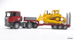 3555 Bruder Scania R-Serie LKW Mit Tieflader