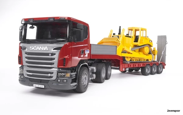 3555 Bruder Scania R-Serie LKW Mit Tieflader 2 3555 Bruder Scania R-Serie LKW Mit Tieflader - Afbeelding 2