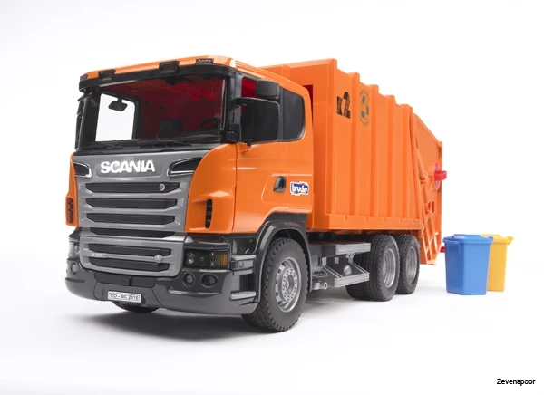 3560 Bruder Scania R-Serie Müll-LKW (orange) 2 3560 Bruder Scania R-Serie Müll-LKW (orange) - Afbeelding 2