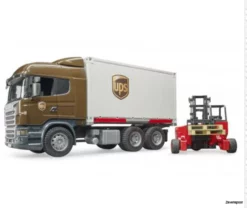 3581 Bruder Scania R-Serie UPS Logistik-LKW M. Stap