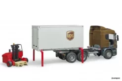 3581 Bruder Scania R-Serie UPS Logistik-LKW M. Stap -Modelfiguren Verkoop 2024 BR3581 2