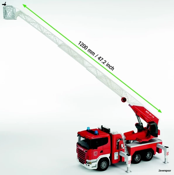 3590 Bruder Scania R-Serie Feuerwehr+Drehl.+L&S 1 3590 Bruder Scania R-Serie Feuerwehr+Drehl.+L&S