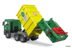 3764 Bruder MAN TGS Müll-LKW Hecklader Grün/gelb 16 3764 Bruder MAN TGS Müll-LKW Hecklader Grün/gelb -Modelfiguren Verkoop 2024 BR3764 7