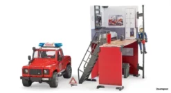 62701 Bruder Bworld Feuerwehrstation Mit Land Rover