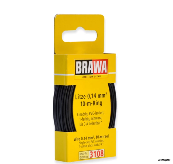 3108 Brawa Litze 0,14 Mm², 10 M Ring, Schwarz 1 3108 Brawa Litze 0,14 Mm², 10 M Ring, Schwarz