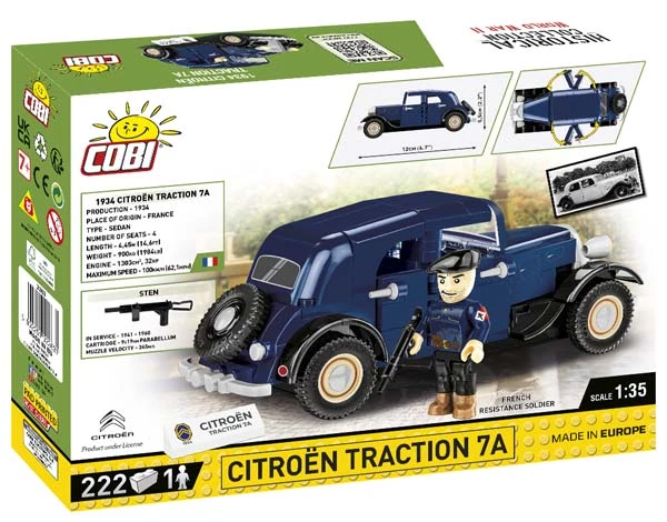 2263 Cobi Bouw Sets 1934 Citroën Traction 7A 2 2263 Cobi Bouw Sets 1934 Citroën Traction 7A - Afbeelding 2
