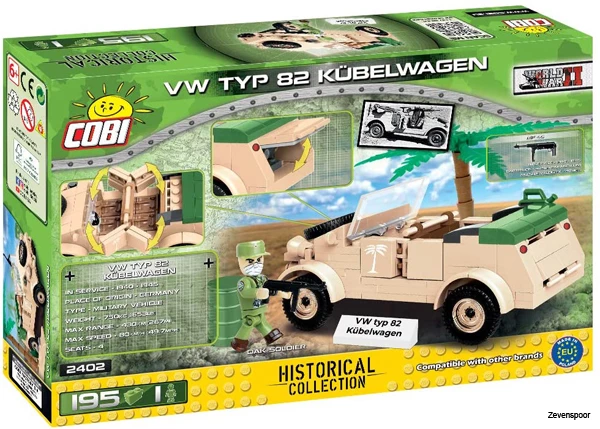 2402 Cobi Bouw Sets VW Kübelwagen Type 82 2 2402 Cobi Bouw Sets VW Kübelwagen Type 82 - Afbeelding 2