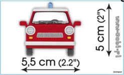24555 Cobi Bouw Sets Trabant 601 Universal Feuerwehr -Modelfiguren Verkoop 2024 CO24555 4