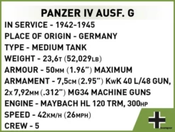 2714 Cobi WWII PANZER IV Ausf.D -Modelfiguren Verkoop 2024 CO2714 4