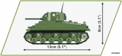 2715 Cobi WWII SHERMAN M4A1 -Modelfiguren Verkoop 2024 CO2715 6