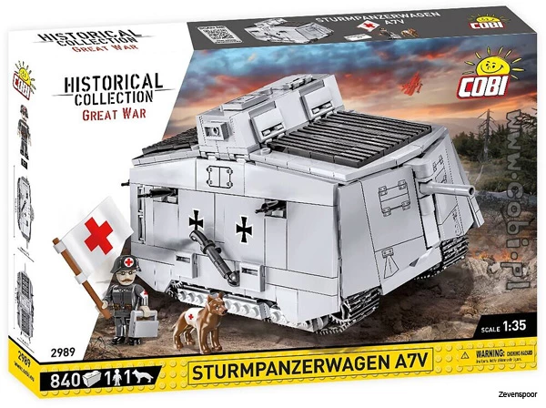 2989 Cobi GREAT WAR STURMPANZERWAGEN A7V 11 2989 Cobi GREAT WAR STURMPANZERWAGEN A7V - Afbeelding 11