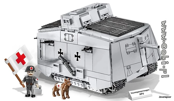 2989 Cobi GREAT WAR STURMPANZERWAGEN A7V 3 2989 Cobi GREAT WAR STURMPANZERWAGEN A7V - Afbeelding 3