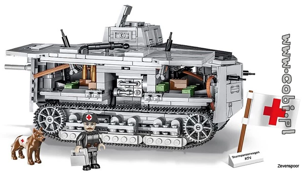 2989 Cobi GREAT WAR STURMPANZERWAGEN A7V 4 2989 Cobi GREAT WAR STURMPANZERWAGEN A7V - Afbeelding 4