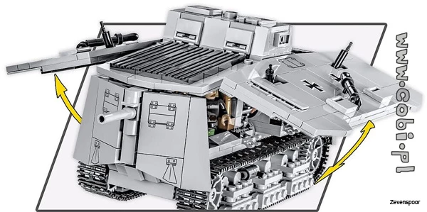 2989 Cobi GREAT WAR STURMPANZERWAGEN A7V 6 2989 Cobi GREAT WAR STURMPANZERWAGEN A7V - Afbeelding 6