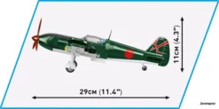 5740 Cobi Bouw Sets Historical Collection 5740 Kawasaki KI-61-HIEN 5740 -Modelfiguren Verkoop 2024 CO5740 4