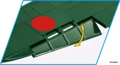 5740 Cobi Bouw Sets Historical Collection 5740 Kawasaki KI-61-HIEN 5740 -Modelfiguren Verkoop 2024 CO5740 5