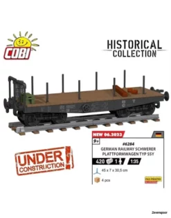 6284 Cobi Bouw Sets German Railway Platfrormwagen Typ SSY