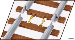 6284 Cobi Bouw Sets German Railway Platfrormwagen Typ SSY -Modelfiguren Verkoop 2024 CO6284 6